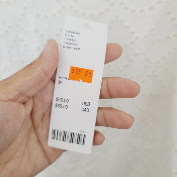 NWT Urban Outfitters White Eyelet Mini Dress Size M - Picture 6 of 8